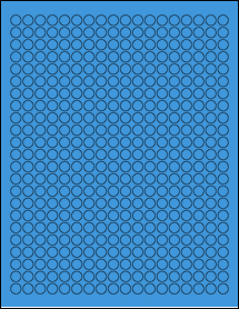 Sheet of 0.375" Circle True Blue labels