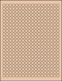 Sheet of 0.375" Circle Light Tan labels