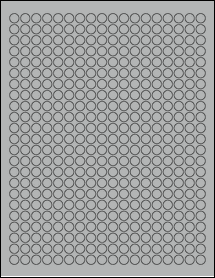 Sheet of 0.375" Circle True Gray labels