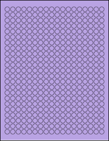 Sheet of 0.375" Circle True Purple labels