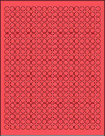 Sheet of 0.375" Circle True Red labels