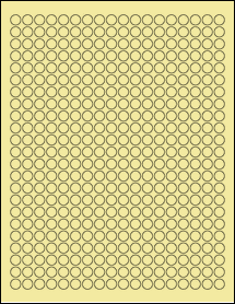 Sheet of 0.375" Circle Pastel Yellow labels