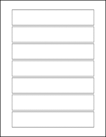 Sheet of 6.625" x 1.25"  labels
