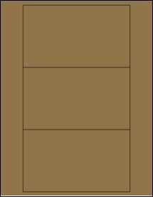 Sheet of 6" x 3.5" Brown Kraft labels