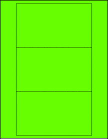 Sheet of 6" x 3.5" Fluorescent Green labels