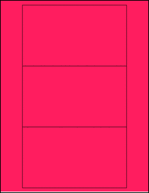 Sheet of 6" x 3.5" Fluorescent Pink labels