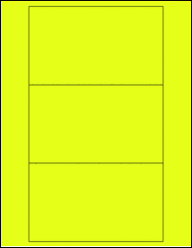 Sheet of 6" x 3.5" Fluorescent Yellow labels