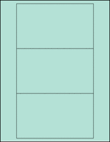 Sheet of 6" x 3.5" Pastel Green labels