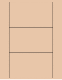 Sheet of 6" x 3.5" Light Tan labels