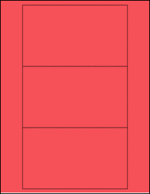 Sheet of 6" x 3.5" True Red labels