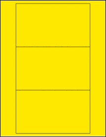 Sheet of 6" x 3.5" True Yellow labels