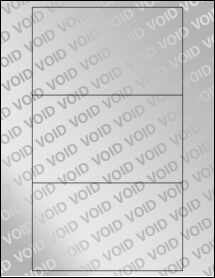 Sheet of 6" x 3.5" Void Silver Polyester labels