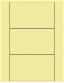 Sheet of 6" x 3.5" Pastel Yellow labels