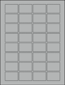 Sheet of 1.716" x 1.134" True Gray labels