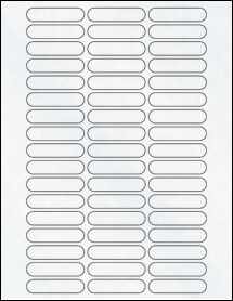 Sheet of 2.125" x 0.5" Clear Matte Inkjet labels