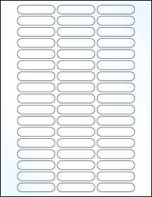 Sheet of 2.125" x 0.5" Clear Gloss Laser labels