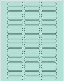 Sheet of 2.125" x 0.5" Pastel Green labels