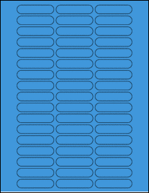 Sheet of 2.125" x 0.5" True Blue labels