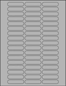 Sheet of 2.125" x 0.5" True Gray labels