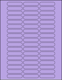 Sheet of 2.125" x 0.5" True Purple labels