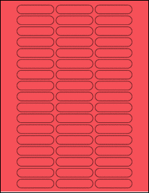 Sheet of 2.125" x 0.5" True Red labels