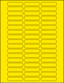 Sheet of 2.125" x 0.5" True Yellow labels