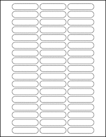 Sheet of 2.125" x 0.5" Removable White Matte labels