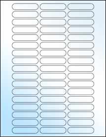 Sheet of 2.125" x 0.5" White Gloss Laser labels