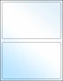 Sheet of 8" x 5" White Gloss Inkjet labels