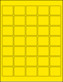 Sheet of 1.5" x 1.25" True Yellow labels