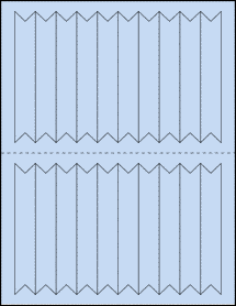Sheet of 0.75" x 4.75" Pastel Blue labels