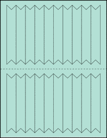 Sheet of 0.75" x 4.75" Pastel Green labels