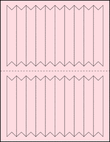 Sheet of 0.75" x 4.75" Pastel Pink labels