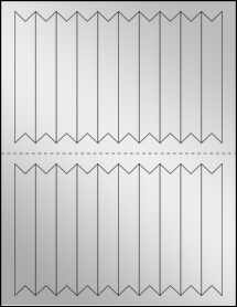 Sheet of 0.75" x 4.75" Silver Foil Laser labels