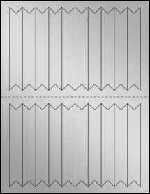 Sheet of 0.75" x 4.75" Weatherproof Silver Polyester Laser labels