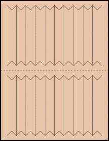 Sheet of 0.75" x 4.75" Light Tan labels