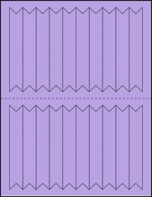 Sheet of 0.75" x 4.75" True Purple labels