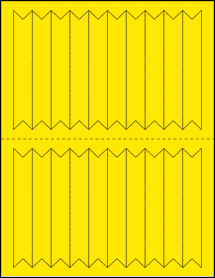 Sheet of 0.75" x 4.75" True Yellow labels