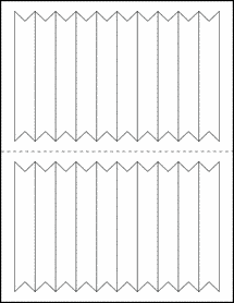 Sheet of 0.75" x 4.75" Standard White Matte labels