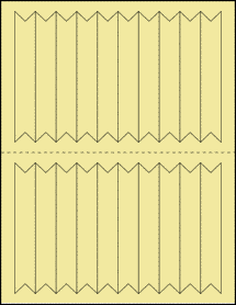 Sheet of 0.75" x 4.75" Pastel Yellow labels