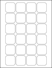 Sheet of 1.6" x 1.6"  labels