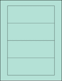 Sheet of 6.5" x 2.375" Pastel Green labels