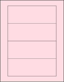 Sheet of 6.5" x 2.375" Pastel Pink labels