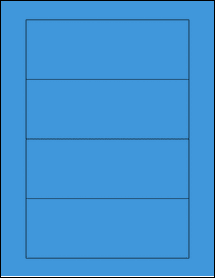 Sheet of 6.5" x 2.375" True Blue labels