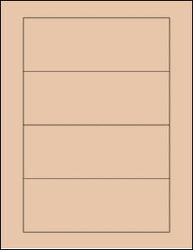 Sheet of 6.5" x 2.375" Light Tan labels