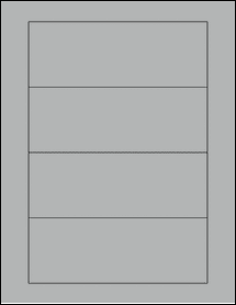 Sheet of 6.5" x 2.375" True Gray labels