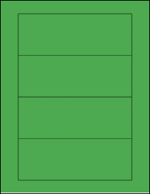 Sheet of 6.5" x 2.375" True Green labels