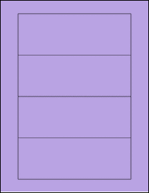 Sheet of 6.5" x 2.375" True Purple labels