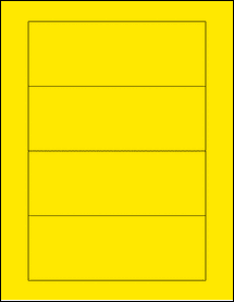 Sheet of 6.5" x 2.375" True Yellow labels