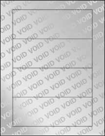 Sheet of 6.5" x 2.375" Void Silver Polyester labels